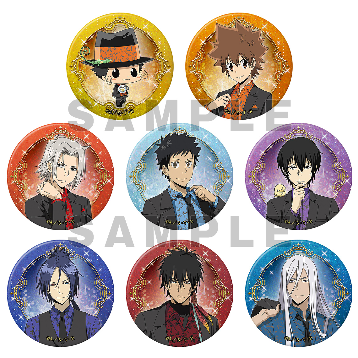 家庭教師ヒットマンREBORN! トレーディングホログラム缶バッジ ボタニカルシャツVer.