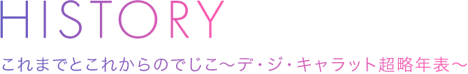 HISTORY　これまでのでじこ